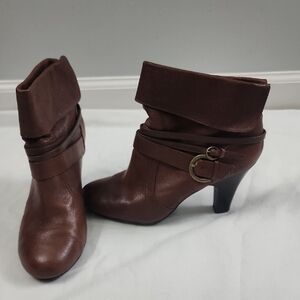 Kelly & Katie Dark Brown Heeled Boots